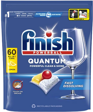 Finish Quantum All-in-1 Lemon tablety do umývačky riadu 60 ks