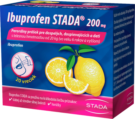 Ibuprofen perorálny prášok 20 ks