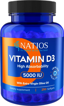 Natios Vitamín D3 High Absorbability 5000 IU 250 kapsúl