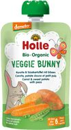 Holle Veggie Bunny BIO Puri zo zeleniny - mrkva, sladké zemiaky a hrášok. 100 g