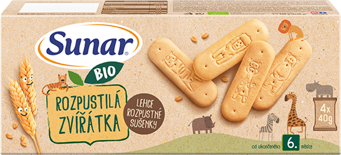 Sunar BIO sušienky Rozpustilé zvieratká 160 g