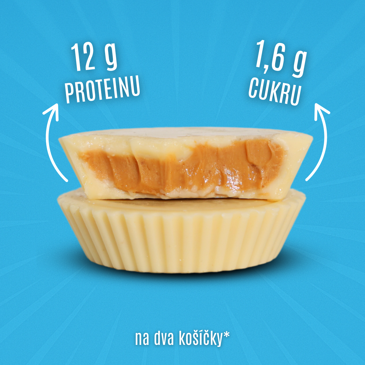 Nutry Nuts Proteínové košíčky - biela čokoláda s arašidovým maslom 2 x 21 g