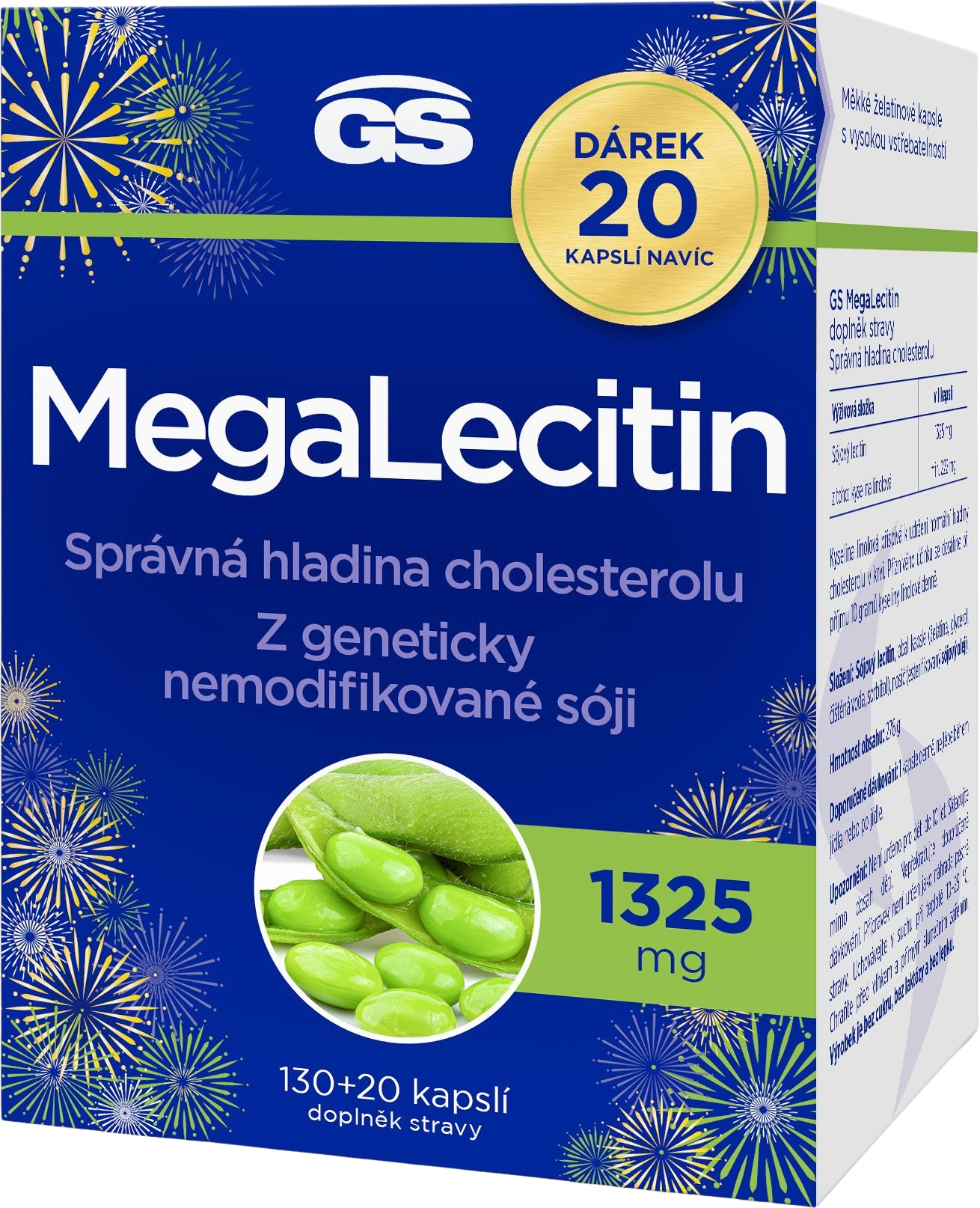 GS Megalecitín 1325, 130+20 kapsúl NAVYŠE 150 kapsúl
