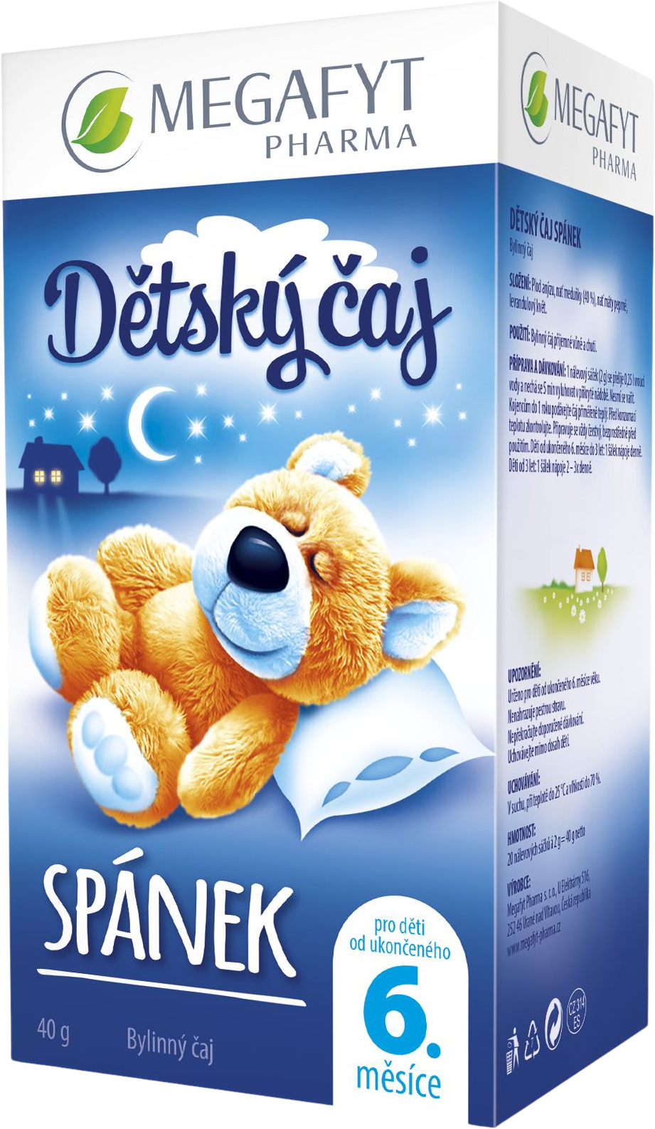 Megafyt Detský bylinný čaj Spánok, 20 x 2 g