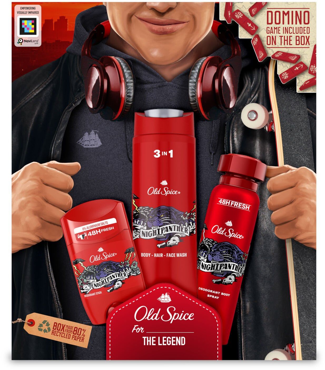 Old Spice City explorer darčeková sada s deodorantom tuhým av spreji, sprchovým gélom Night Panther