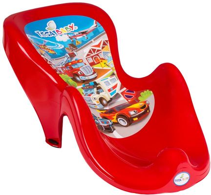 Tega Baby Podložka do vane Cars červená