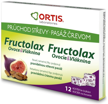 Fructolax Ovocie a vláknina kocky 24 ks