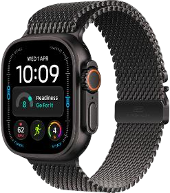 Apple Watch Ultra 4 GPS + Cellular 49mm Black Titanium Case with Black Titanium Milanese Loop - M