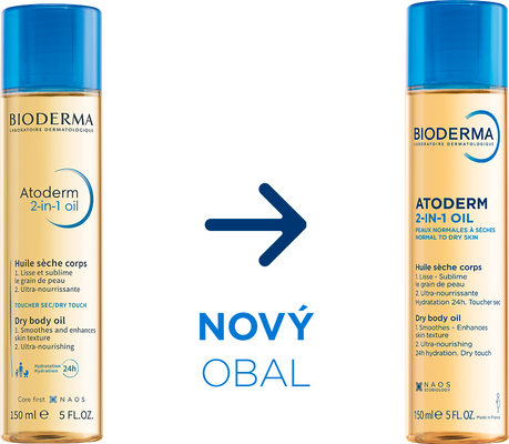Bioderma Atoderm olej 2v1, Suchý vyživujúci olej so zjemňujúcim účinkom pre suchú pokožku 150 ml