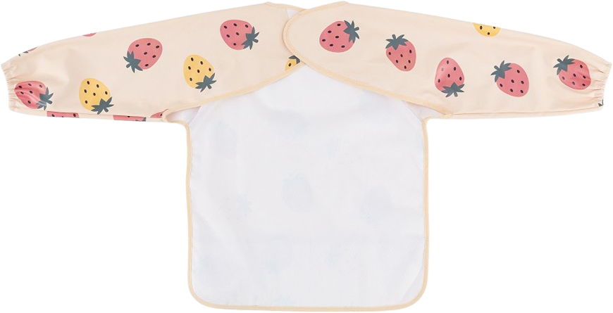 Petite&Mars Podbradník s dlhým rukávom - Ben Beige Strawberies