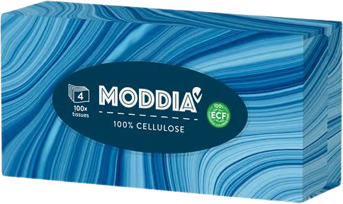 Moddia Papierové vreckovky 4vrstvové box 100 ks