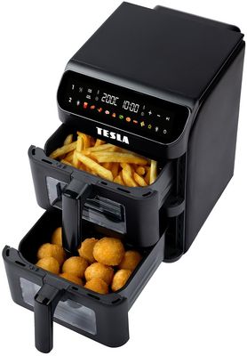 Tesla AirCook DualZone Q670 XXL - multifunkčná duálna digitálna horúcovzdušná fritéza