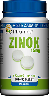 Bio Pharma Zinok 15 mg 150 tabliet