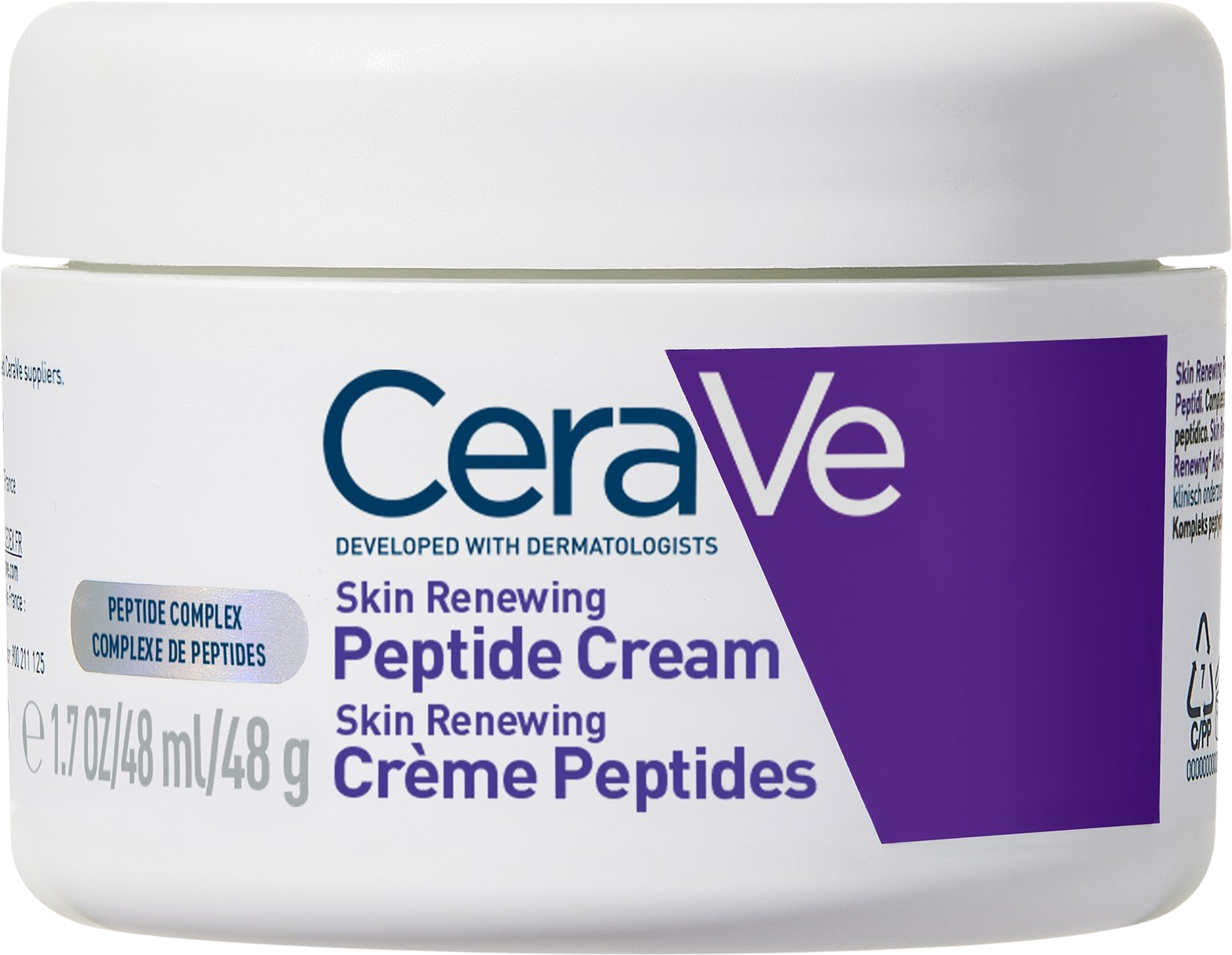CeraVe peptidový krém pre obnovu pleti s 3 esenciálnymi ceramidmi a niacínamidom 48 ml