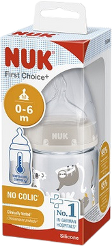 Nuk Dojčenská fľaša First Choice Temperature Control beige 150 ml