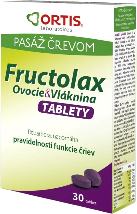 Fructolax Ovocie a vláknina 30 tabliet