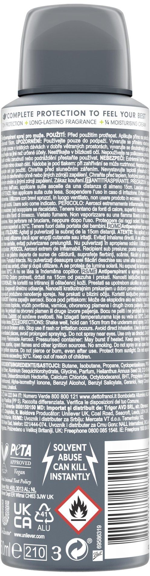 DOVE MEN+CARE Advanced Sport Fresh Antiperspirant sprej 150 ml