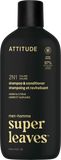 Attitude Pánsky šampón a kondicionér na objem 2v1 Super leaves Amber a Citrus 415 ml