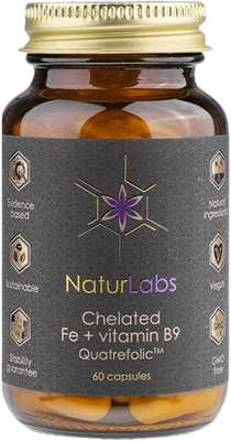Naturlabs Železo chelátové + B9 60 kapsúl