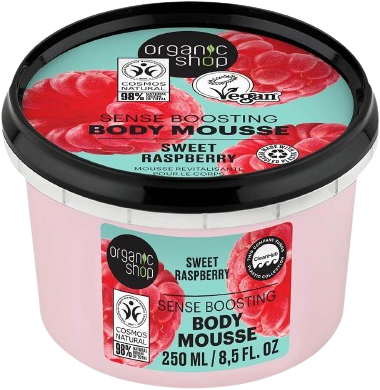Organic Shop Povzbudzujúca telová pena Sladká malina 250 ml