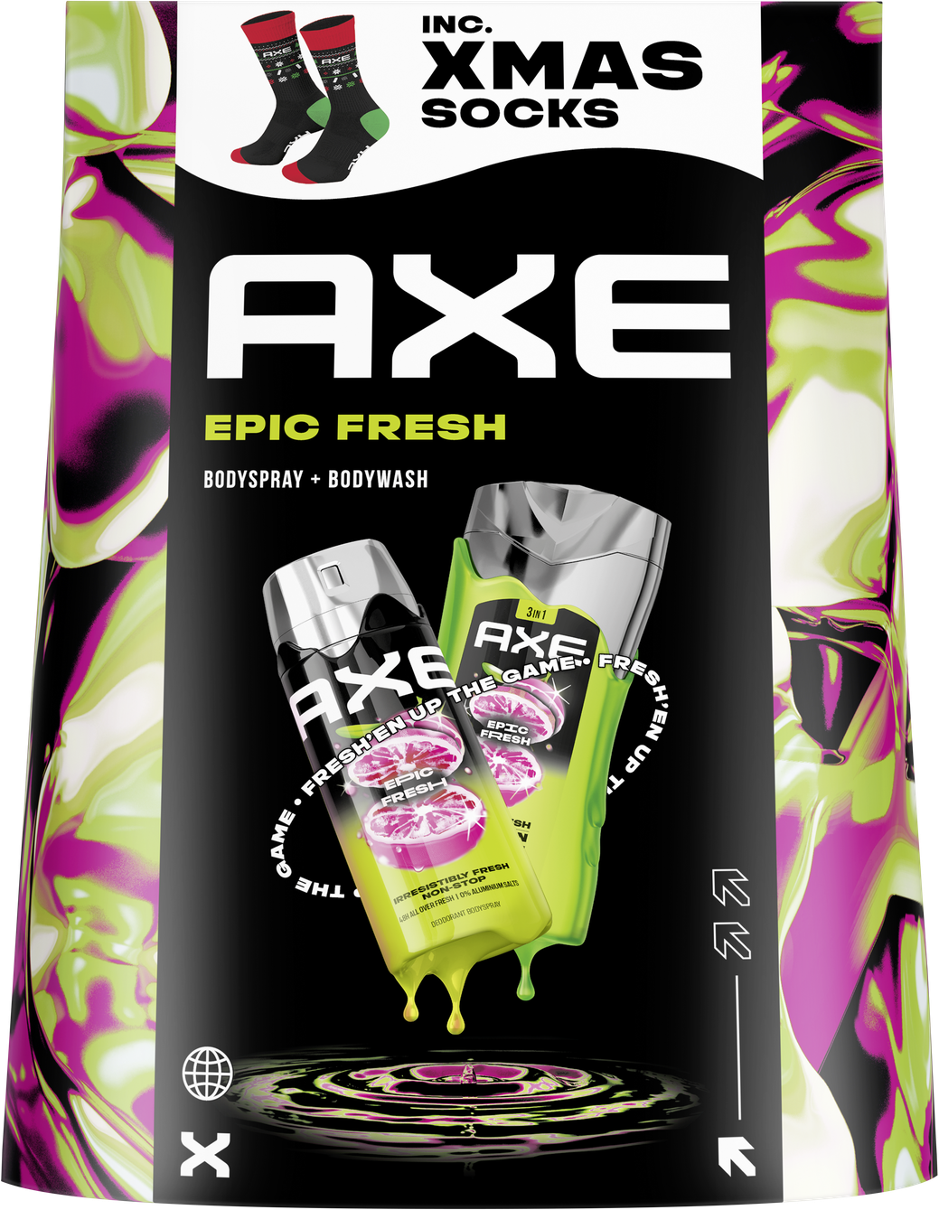 Axe Epic Fresh darčeková kazeta s ponožkami