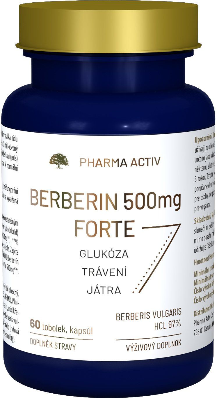 Pharma Activ Berberín 500mg FORTE 60 x 500 mg