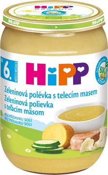 HiPP BIO Zeleninová polievka s teľacím mäsom 190 g