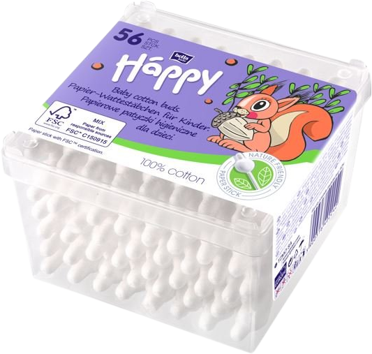 Bella Háppy Detské vatové tyčinky 56 ks