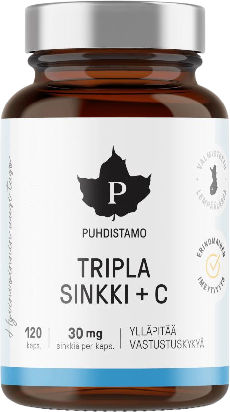 Puhdistamo Triple Zinc + Vitamin C 120 kapsúl