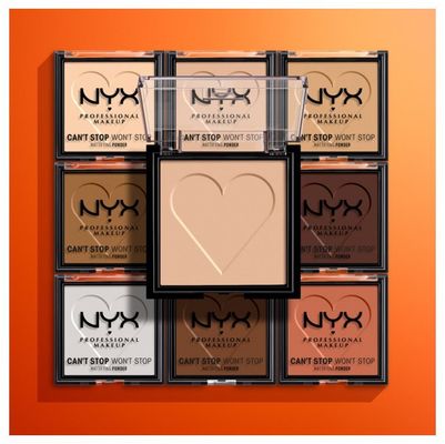 NYX Professional Makeup Can't Stop Won't Stop Matujúci púder Kompaktný púder - 05 Golden 6 g
