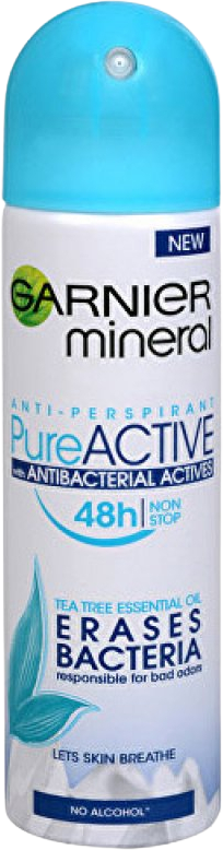 Garnier Mineral Pure ACTIVE Antibacterial 48h antiperspirant v spreji 150 ml