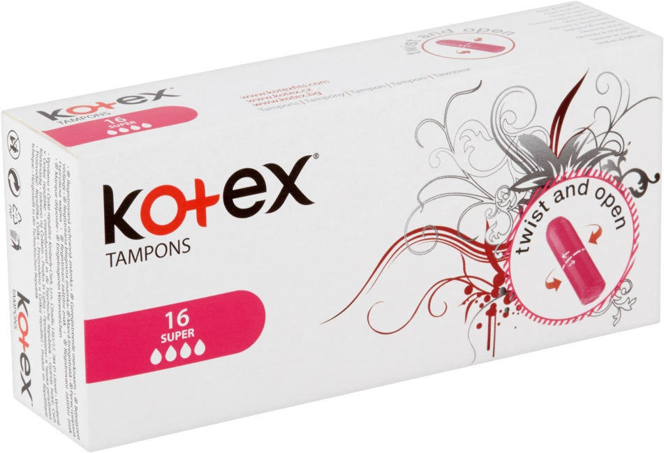 Kotex® Tampons Super Hygienické tampóny 16 ks