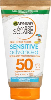 Garnier Ambre Solaire Sensitive Advanced Opaľovacie mlieko s veľmi vysokou ochranou pre deti OF 50+ 50 ml