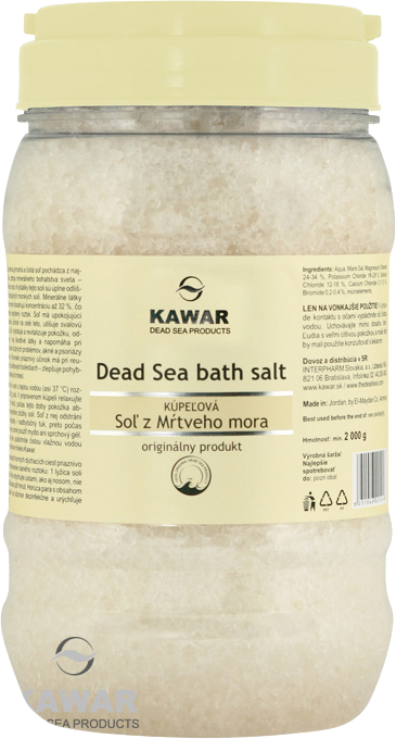 Kawar Kúpeľová soľ z Mŕtveho mora 2000g
