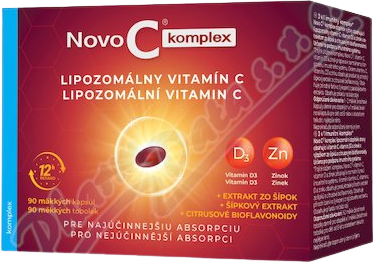 Novo C KOMPLEX Lipozomálny vitamín C s vitamínom D3 a zinkom 90 mäkkých kapsúl