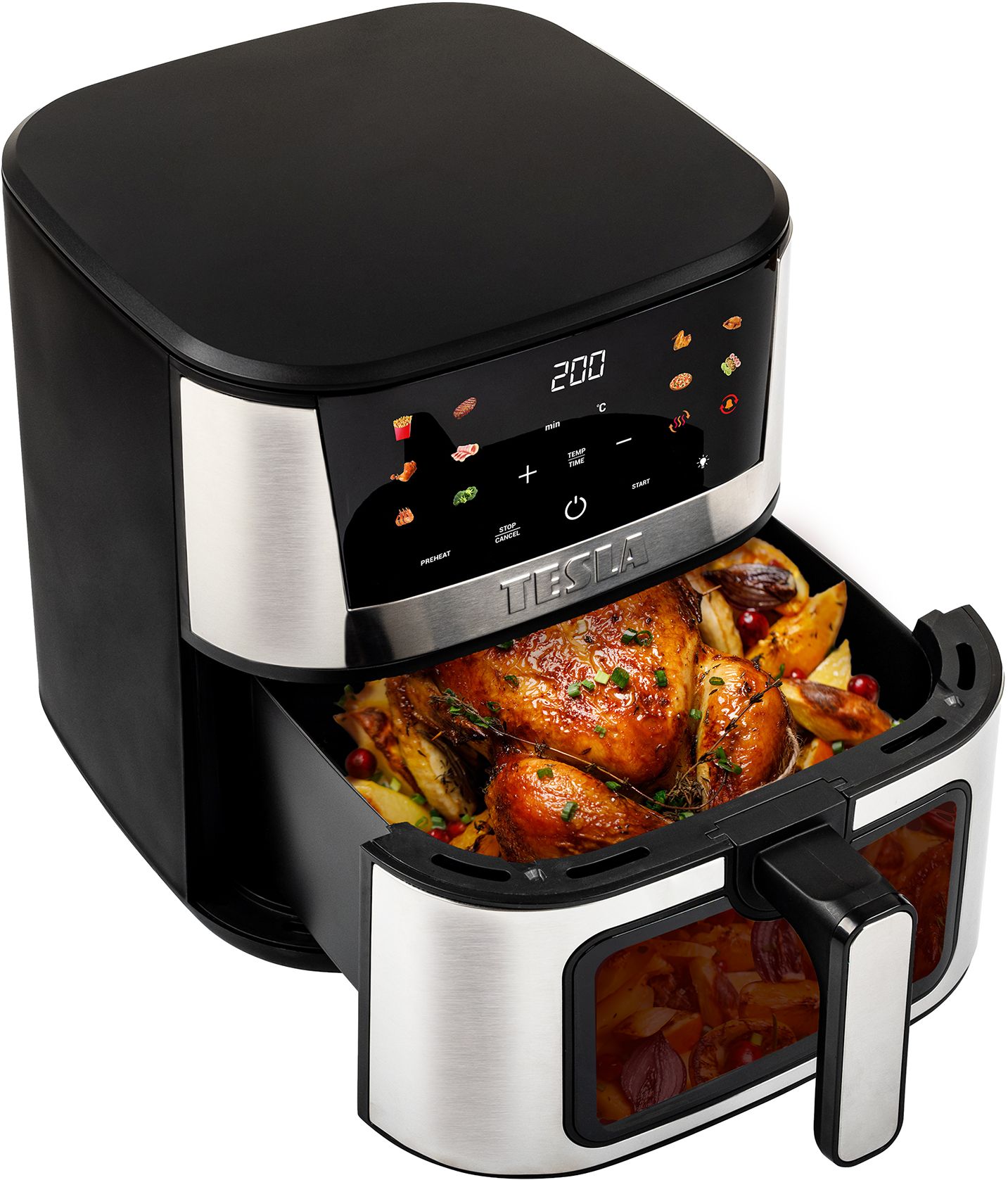 Tesla AirCook Q60 XXL Pro - multifunkčná digitálna teplovzdušná fritéza