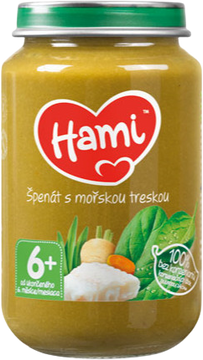 Hami príkrm Špenát s morskou treskou 200 g