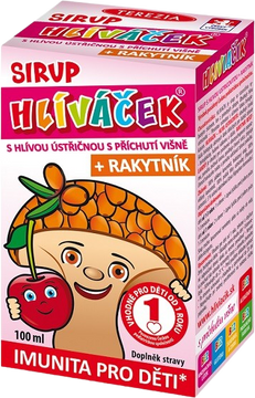 Terezia Hliviačik Sirup s hlivou ustricovou s príchuťou višne + rakytník, 100 ml