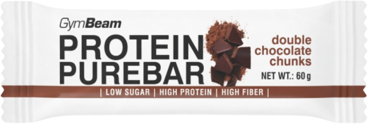 GymBeam Protein PureBar double chocolate chunk 60 g
