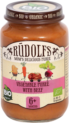 Rudolfs BIO Zelenina s hovädzím mäsom 190 g