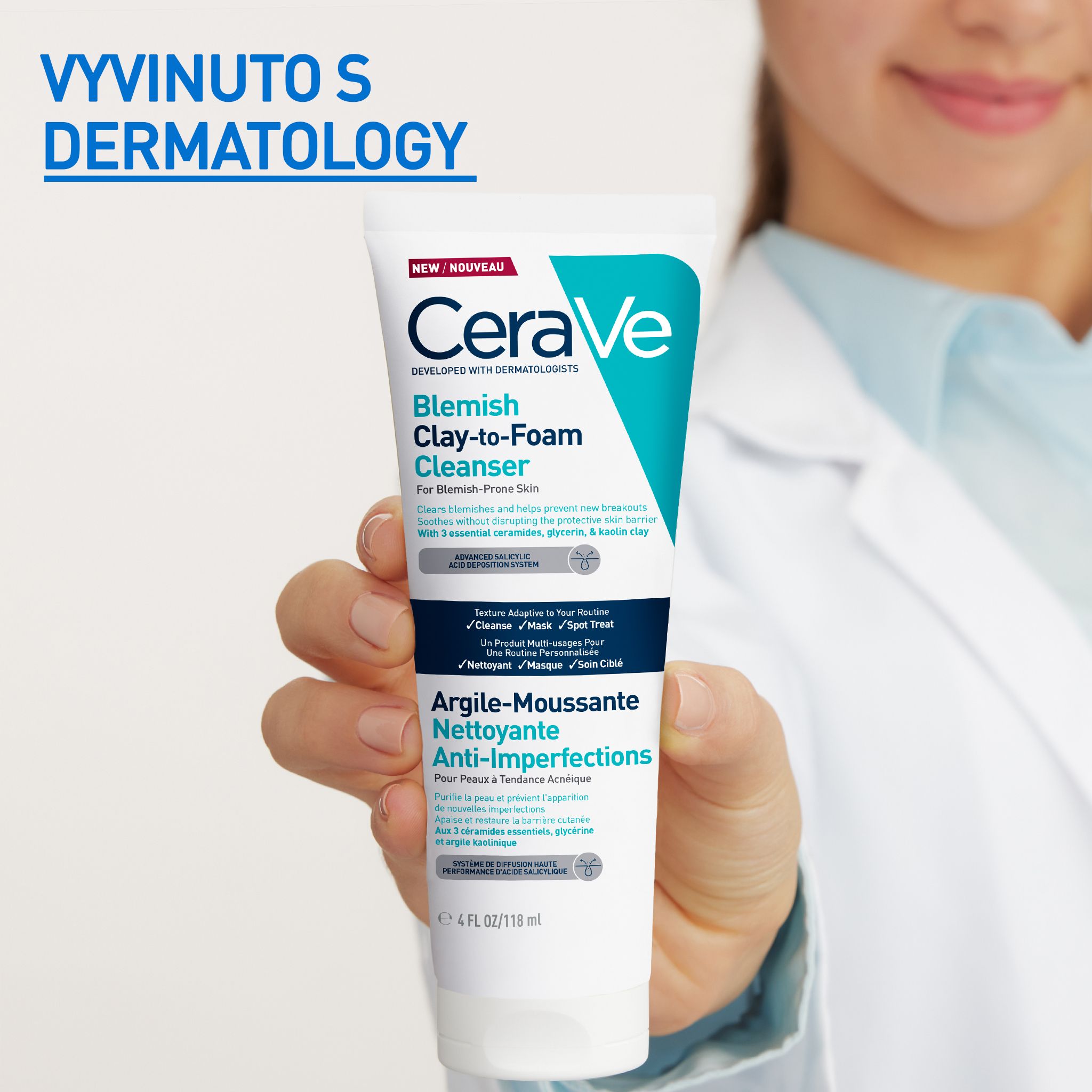 CeraVe Čistiaci Clay-to-Foam krém 118 ml