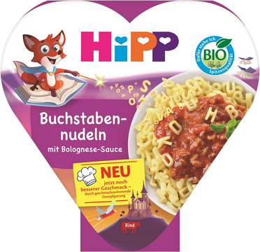 HiPP BIO Písmenkové cestoviny s boloňskou omáčkou 250 g
