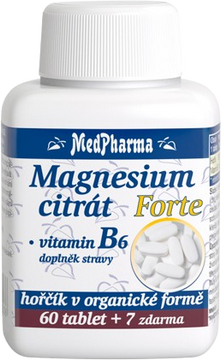 MedPharma Magnesium citrát Forte + vitamín B6 67 tabliet