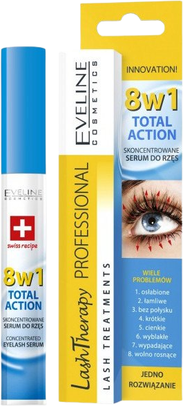 Eveline Total Action Sérum na riasy 8v1 10 ml