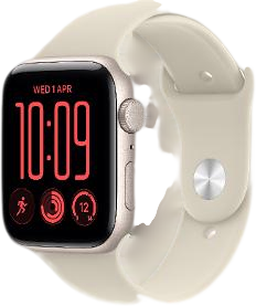 Apple Watch SE 3 GPS 44mm Hviezdne biele hliníkové puzdro s pieskovým športovým remienkom S/M