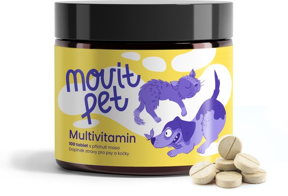 MOVit Energy PET Multivitamín s príchuťou mäsa 100 tabliet