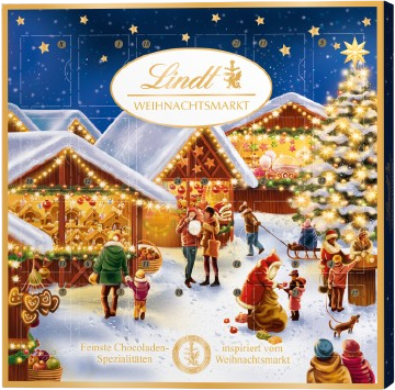 Lindt Adventný kalendár Vianočné trhy 115 g