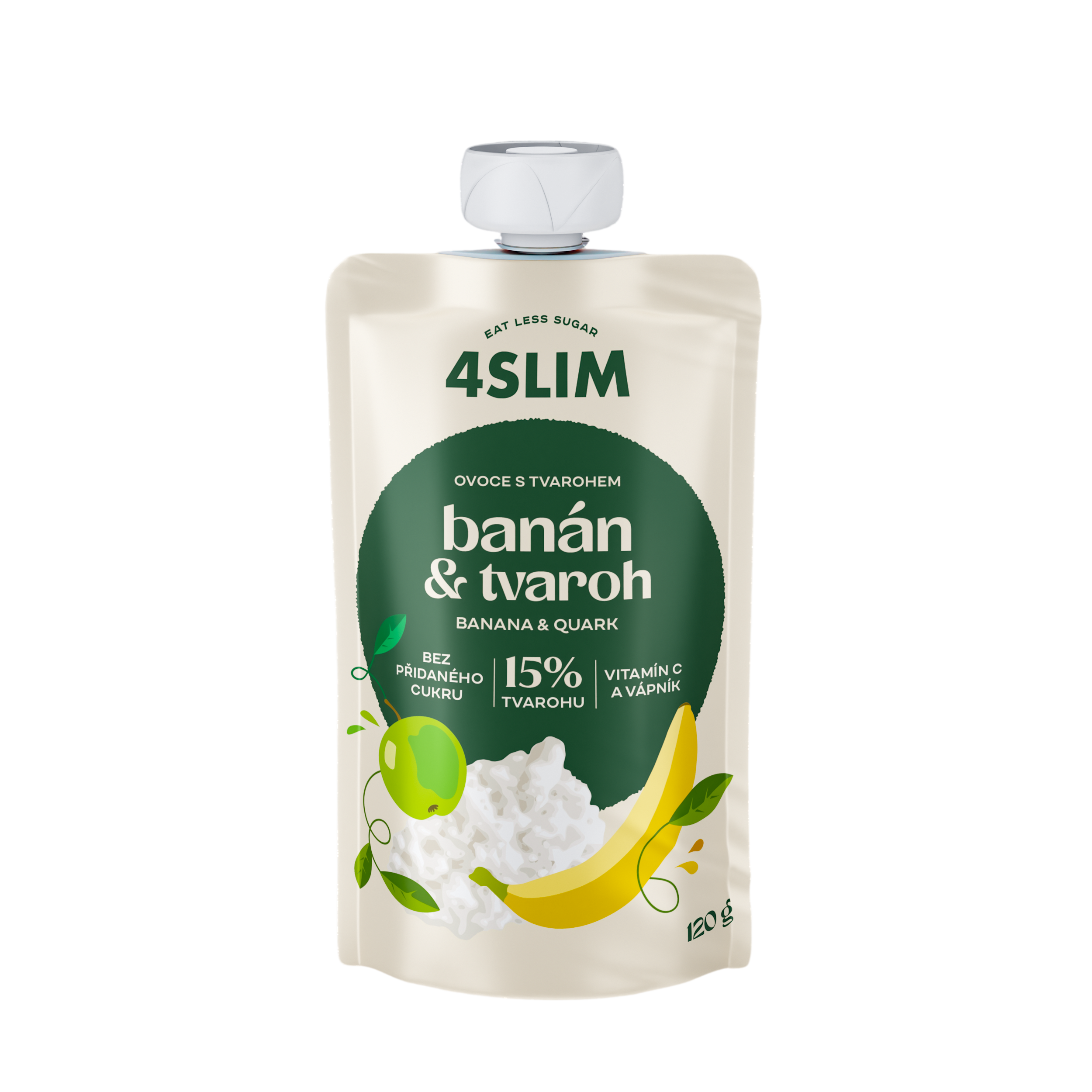 4Slim Banán, tvaroh 120 g