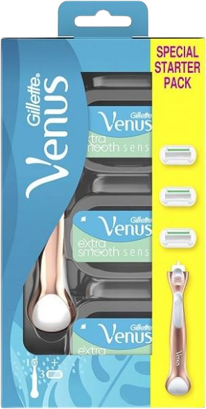 Gillette Venus Sensitive Rose Gold strojek + 3 hlavice