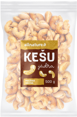 Allnature Kešu pražené solené 500 g